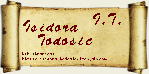 Isidora Todosić vizit kartica